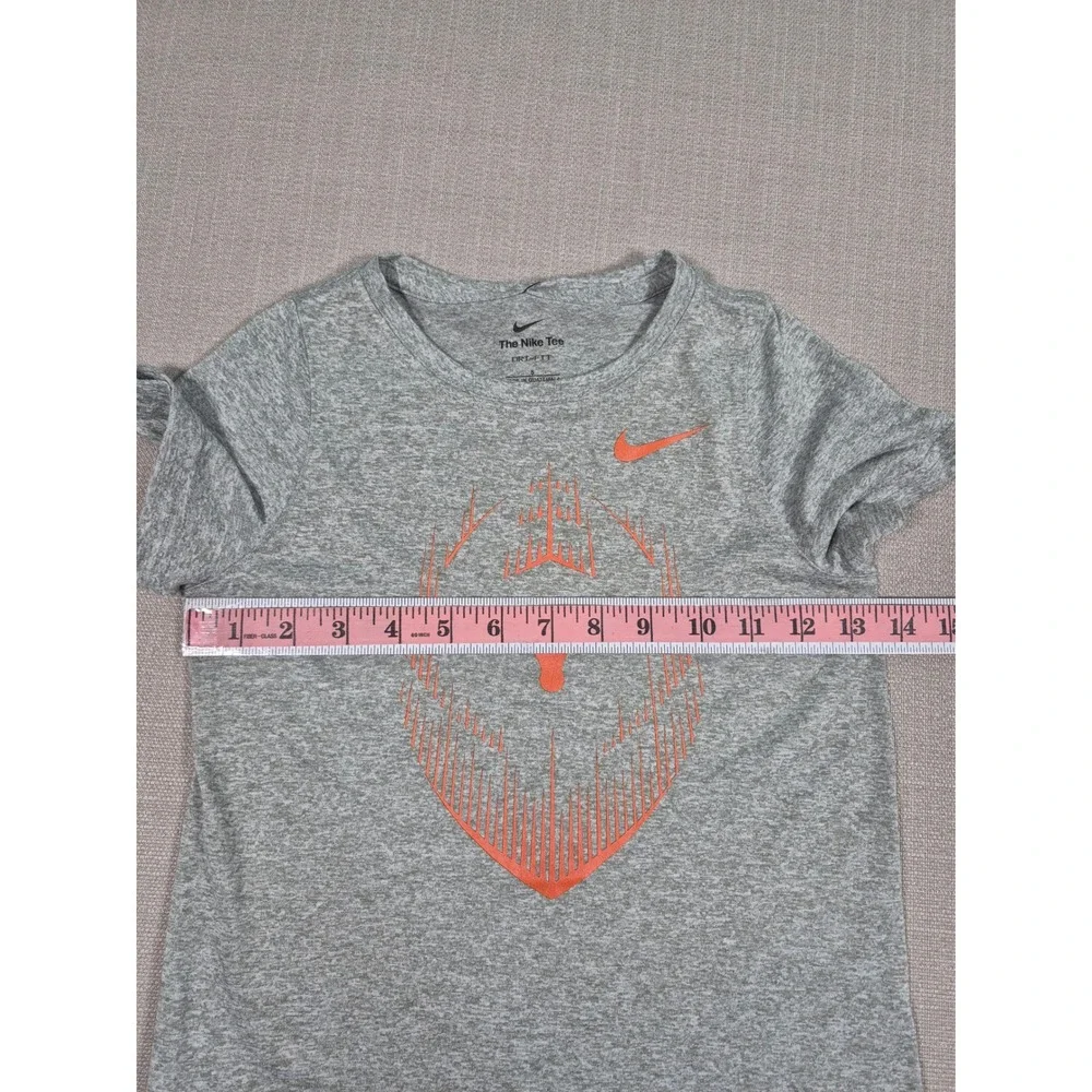 Nike Texas Longhorns Dri-FIT Kids Heather Gray Orange Graphic T-Shirt Size 5